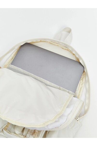 LC Waikiki Lcw Accessories Ecru Multi-Compartment Girl's Backpack