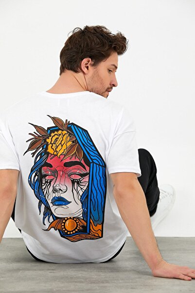 donamod تي شيرت متوسط الحجم مطبوع عليه ميدوسا