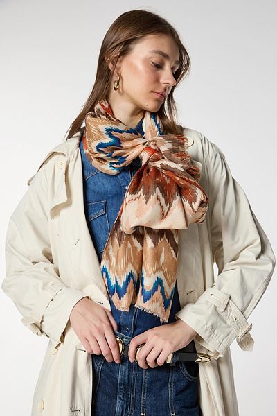 bacc Beige Ethnic Patterned Shawl Bcnsv-2515067