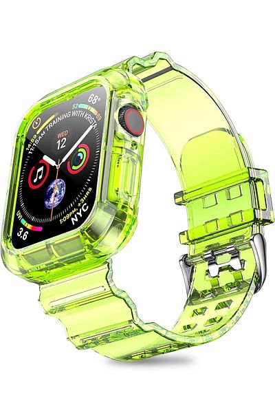Nezih Case ساعة Apple Watch Series 10 مقاس 42 ملم متوافقة مع حزام وواقي من السيليكون