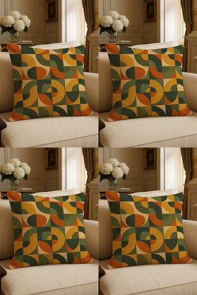 LadiesHome Husă decorativă pentru pernă de 43x43 cm, imprimată digital cu des...