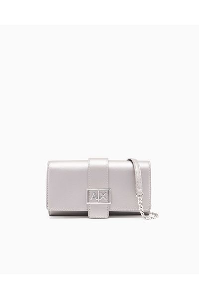 Armani Exchange محفظة محفظة مع شعار وسلسلة قابلة للإزالة XW000358 AF12039 U809