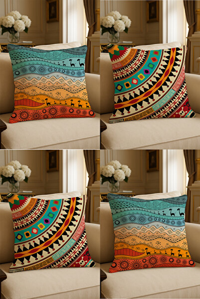 LadiesHome Husă decorativă pentru pernă de 43x43 cm, imprimată digital cu des...