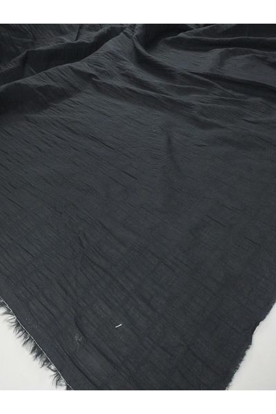 Kumaş Parça Voile with Wraps in Black Color Width: 120