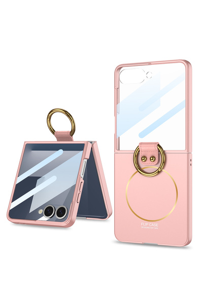 Nezih Case Samsung Galaxy Z Flip 7 Kılıf M-safe Şarj Özellikli Kıpta Yüzüklü ...