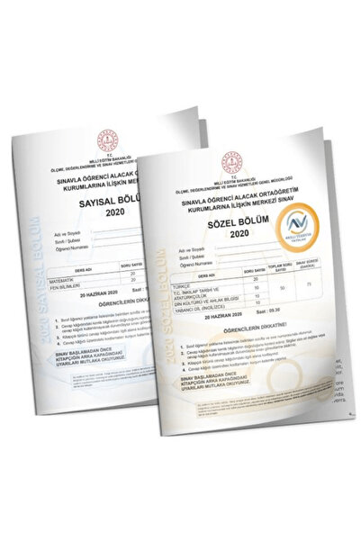 AV YAYINLARI 8. Sınıf AV LGS Tıpkı Basım 2020 Deneme SAY/SÖZ / Kolektif / AV ...