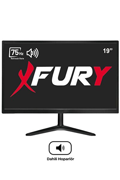 FURY 19" Geniş Ekran 75 Hz 5ms DAHİLİ HOPARLÖR (VGA,HDMI,SES) Sesli Led Monitör