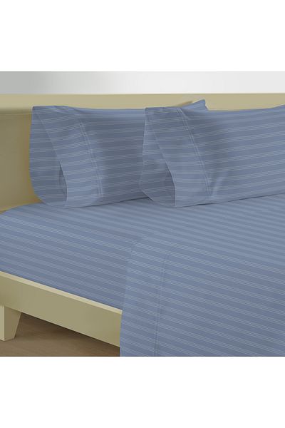 AMBRA 400TC cotton fitted sheet - 120*200, sky blue