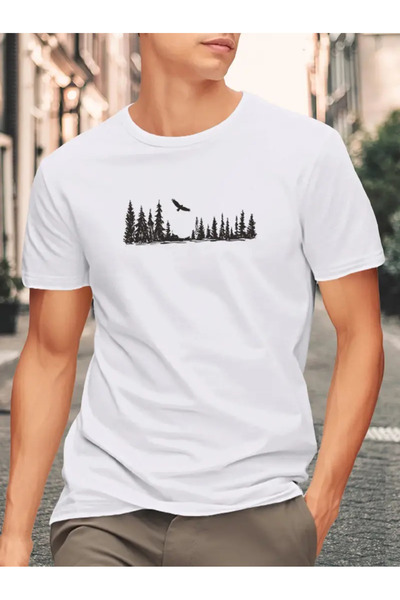 Trend Sizde Tricou unisex cu design imprimat în față cu junglă