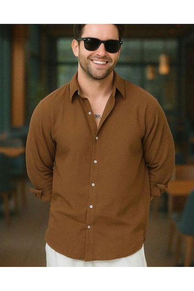 gelirr Men's long sleeve regular sofia linen shirt