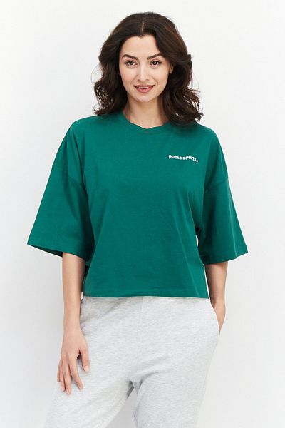 Puma Women Sportswear Fit Short Sleeves Running Tops, Green