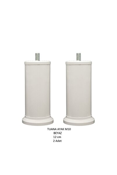 Adilon TUANA AYAK 12cm Cıvatalı M10 Beyaz (2 Adet)