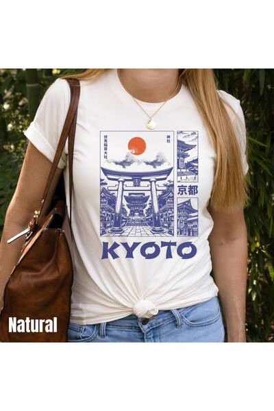 l'eivor Γυναικείο βαμβακερό μπλουζάκι με στάμπα Kyoto