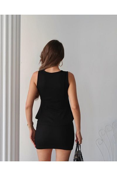 leyla sanat sanata yeni bir bakış açısı Leyla Sanat Sanata a New Perspective Women's Modal Fabric Flounced Mini Skirt Suit