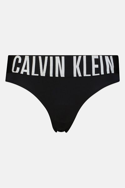Calvin Klein بيكيني سفلي بشعار العلامة التجارية للنساء، أسود