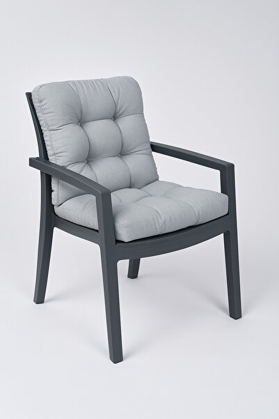 ELF CONSEPT Pofidik Arkalıklı Sandalye Minderi Özel Dikişli Bağcıklı 43x88 Cm