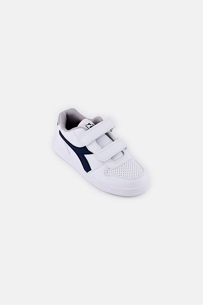 Diadora حذاء رياضي للأطفال الأولاد من بلاي جراوند PS بإغلاق فيلكرو، أبيض