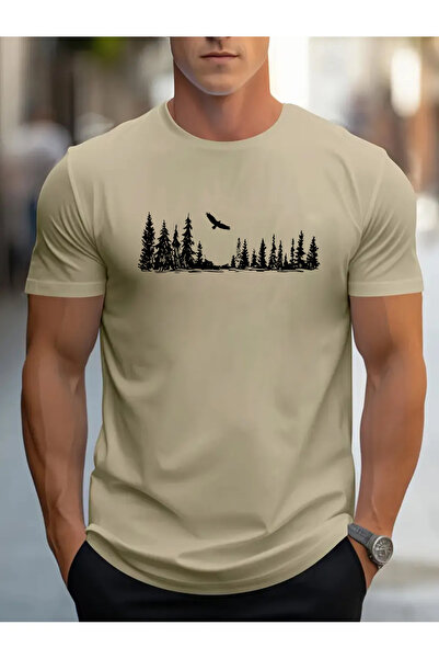 Trend Sizde Μπλουζάκι Unisex με σχέδιο με τύπωμα στο μπροστινό μέρος του δάσους