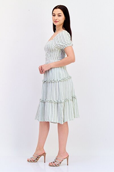 Koton Ole by Women Ruched Midi Dress, Multicolor