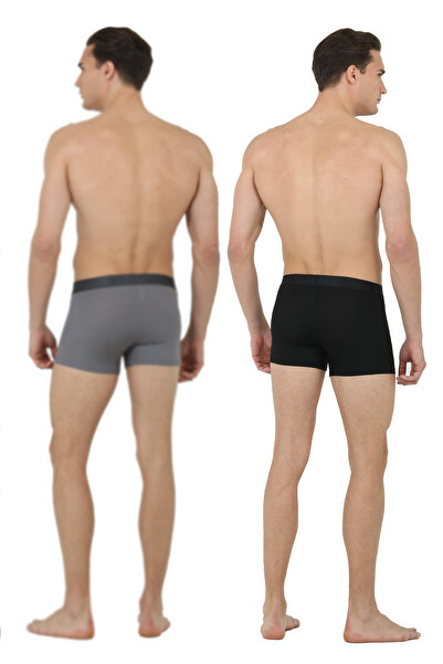 D'S Damat Ds Groom 2-Piece Boxer Set Micro Modal Fabric Premium Series Luxury Boxed Black-Grey