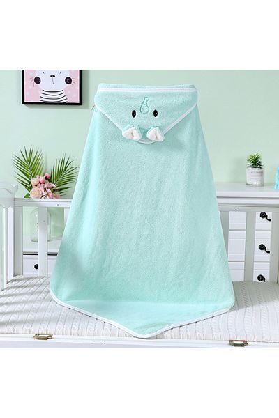 Choice1 B green Baby Bathrobe Infant Bath Towel Boy Girl Blankets Swaddle With Hood Cartoon Coral Fleece Tow