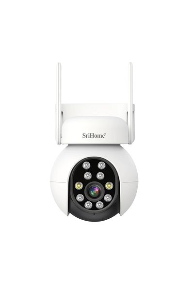 Choice 4mm EU Plug Camera Wifi 5MP SH052 Srihome Wireless PTZ IP AI Auto Tracking CCTV Sound&Light Alarm St