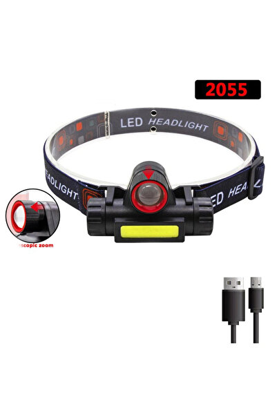 Heinast 006 1 قطعة مصباح أمامي LED صغير محمول قوي XPE + COB USB قابل لإعادة ا...