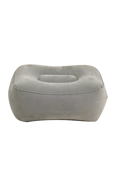 choice2 37x30CM gray Inflatable Footrest Pillow PVC Foot Rest Air Pillow Cushion For Travel Office Home Leg