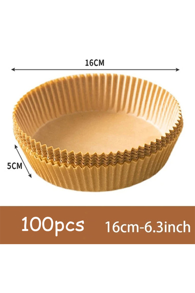 Choice10 ١٠٠ قطعة ورق خبز دائري للاستخدام مرة واحدة، قطر ١٦ سم، ٥٠ قطعة ورق خ...