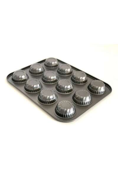 OEM Tray with 12 Muffin Molds, NO6780, 35x27x5 cm, Grey