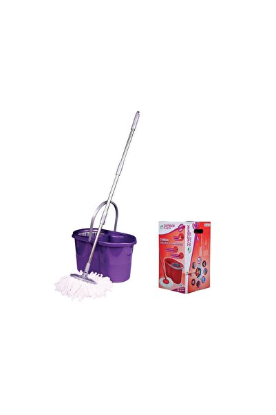Zambak Rotating Mop Cleaning Set with Telescopic Stainless Steel Handle and 14L Bucket