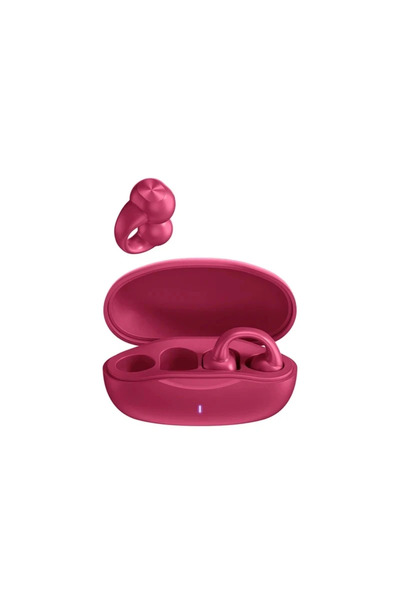 Vikefon سماعات أذن لاسلكية باللون الأحمر تعمل بتقنية البلوتوث 5.3 وسماعات أذن...