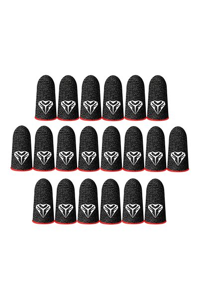 Choice 10Pairs Red 1-10 Pairs Thumb Gloves Touch Screen Finger Cots Sweatproof for PUBG Mobile Game Accesso