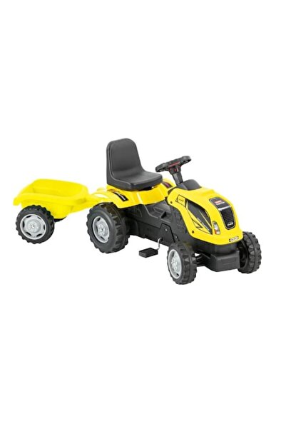 OEM Tractor cu remorcă și pedale pentru copii, 137 x 47 x 53 cm, Galben, Sultan