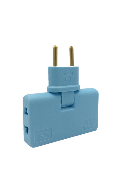 Choice Blue Rotate Plug Eu Converter One In Three 180 Degree Extension Plug Multi plug Mini Slim Wireless O