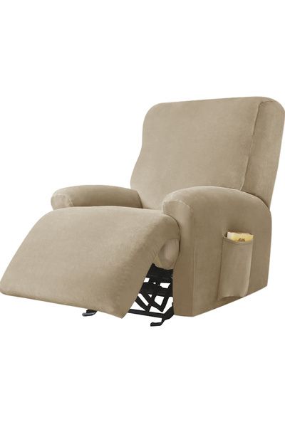 Choice أغطية أريكة قابلة للإمالة بمقعد واحد بلون بني رمادي، أغطية أريكة قابلة...