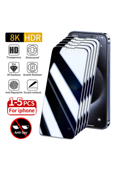 Choice86 قطعة واحدة لهاتف آيفون 13، من 1 إلى 5 قطع، زجاج مضاد للتجسس لهواتف آ...