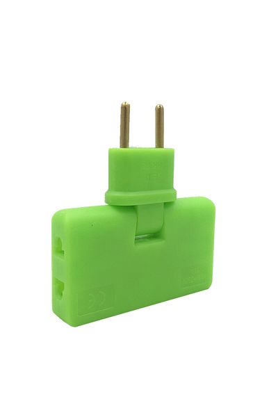 Choice green Rotate Plug Eu Converter One In Three 180 Degree Extension Plug Multi plug Mini Slim Wireless
