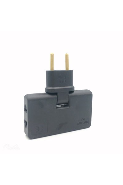 Choice black Rotate Plug Eu Converter One In Three 180 Degree Extension Plug Multi plug Mini Slim Wireless