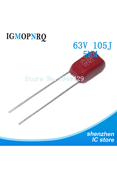 Choice 10 قطع 63V105J 1UF الملعب 5MM 63V 105J 105 CBB مكثف فيلم البولي بروبلين