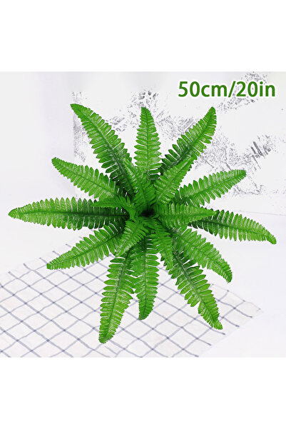 Choice M Lifelike Artificial Boston Fern Fake Plastic Plants Decorati UV Resi...