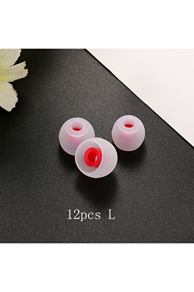 Choice أبيض أحمر L Ivinxy 12 قطعة من أغطية سماعات الأذن المصنوعة من السيليكون...