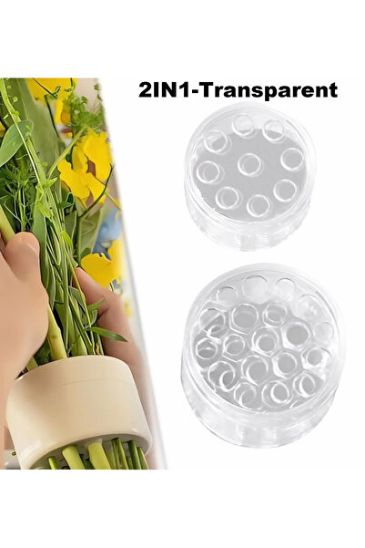 Choice حامل سيقان إيكيبانا حلزوني شفاف 2 في 1 للزهور، حامل سيقان حلزوني للمزه...