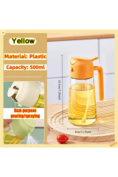 Choice زجاجة بخاخ زيت زيتون صفراء 200/300/500 مل، بخاخ زيت زيتون للشواء والطه...