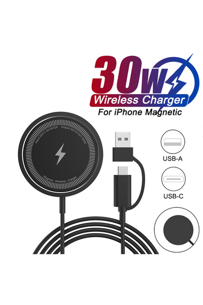Choice شاحن لاسلكي 30 وات، شحن سريع 35 وات بتقنية PD لهاتف iPhone 15 14 13 12 11 Pro Max Plus X XR XS Max Magneti