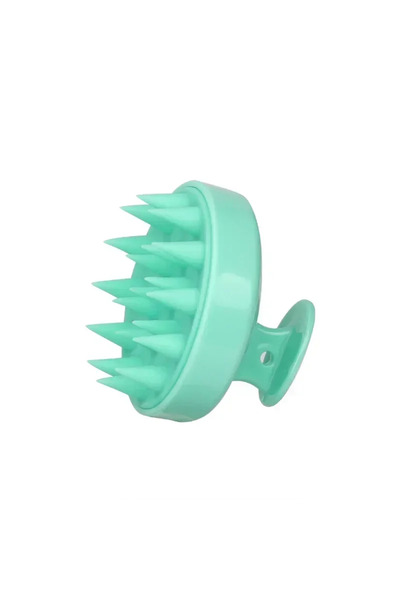 Choice مشط تدليك بلاستيكي من السيليكون باللون الأخضر ينظف فروة الرأس جيدًا ويدلك فروة الرأس بسهولة ويترك رغوة على الرأس