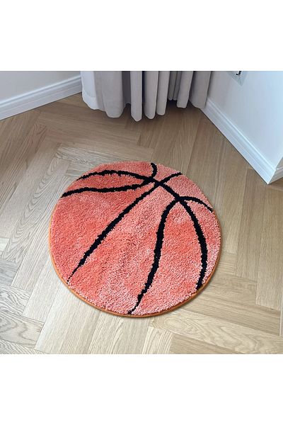 Choice1 60X60CM Basketball Tufted Rugs Doormat Mat Anti-Slip Kitchen Bedroom Handmade Tufted Rug Carpet Livi
