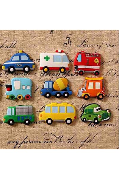Choice Randomly 5Pcs Creative Cartoon Car Fridge Magnets For Kids Small Size Silicon Gel Magnetic Fridge Ma