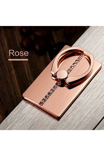 Choice Rose Luxury Diamond Finger Ring Holder Stand Grip 360 Rotating for IPhone 15 13 Huawei Xiaomi Samsun