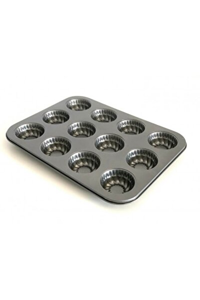 OEM Tray with 12 Muffin Molds, NO6780, 35x27x5 cm, Grey